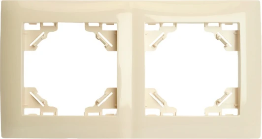 49667 Рамка на 2 поста (слоновая кость) Stekker Эрна Элегант 49667