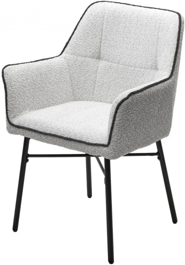 624M05228 Стул AGIRA UF998-14 светло-серый, букле / UF998-16 темно-серый / черн. каркас / Товарный знак DISAUR