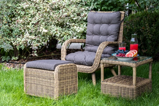 TС1PT-3-SET Лаунж-зона из искусственного ротанга, цвет соломенный 4SIS Толедо TС1PT-3-SET