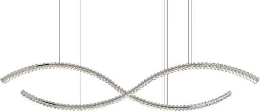 8242/160 chrome Подвесной светильник большой Newport 8240 8242/160 chrome (LED, 220V, хрусталь, на тросе)