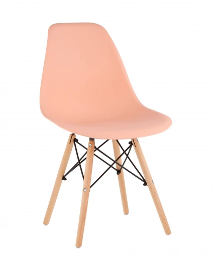 УТ000039375 Стул Eames Style DSW персиковый (разборный каркас) Stool Group арт.УТ000039375
