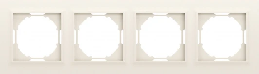 DEW21431 Рамка 4-я, Wave матовый кремовый Donel A07 DEW21431