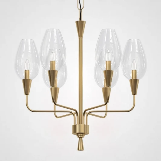 VIOLA01 Подвесная дизайнерская люстра Viola 6 Прозрачный ImperiumLoft Viola01 (179882-26) (220V, на цепи)