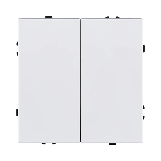 EC-005WG Выключатель 2-клавишный проходной 10А/250В белый глянцевый Kollinger Eclipse EC-005WG