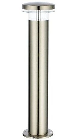 HL214L (076-002-0005) Столб уличный светодиодный Horoz Mimoza, 1 плафон, никель с прозрачным