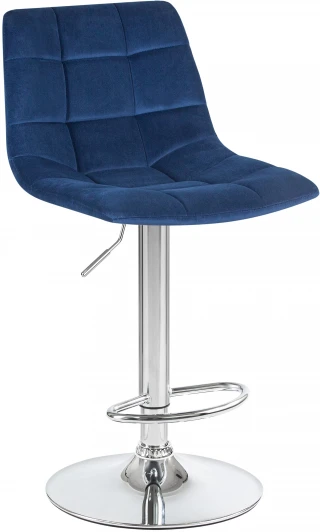 5017-LM TAILOR, цвет сиденья синий велюр (MJ9-117), цвет основания хром Стул барный TAILOR (синий велюр (MJ9-117))