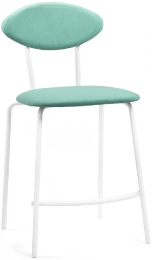 516470 Полубарный стул Woodville Коумо катания аквамарин / белый матовый 516470