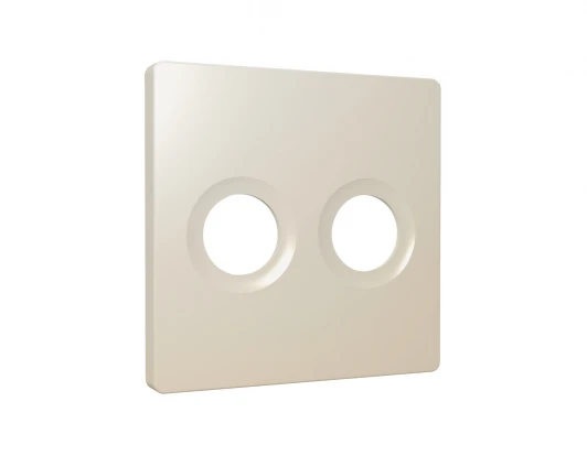 AP3333 Лицевая панель для двойной ТВ-розетки (бежевый матовый) Ambrella Volt QUANT AP3333