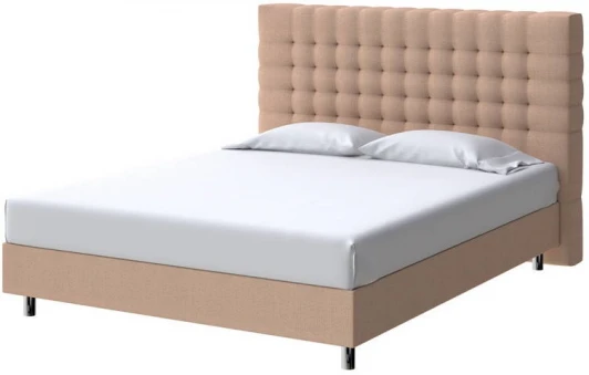 2032193 PROxSON Кровать Tallinn Boxspring Standart (Ткань: Рогожка Savana Camel (бежевый)) 200x200