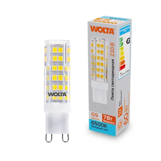 WSTD-JCD-7W6KG9-C Светодиодная лампа 7Вт 6500K G9 Wolta WSTD-JCD-7W6KG9-C