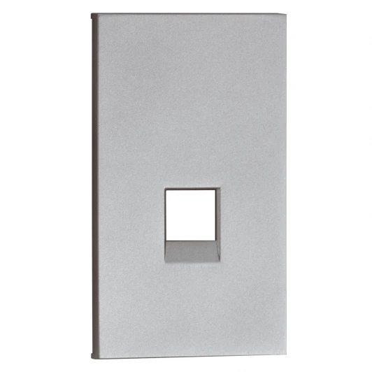 AS07M2 Интернет RG-45/RG11 накладка 2-ух модульная серый матовый Meiton AS07M2