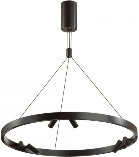 6683/103L Подвесной светильник Odeon Light Beveren 6683/103L брашир.черный/металл/акрил IP20 LED 103W 9270Лм 3000K