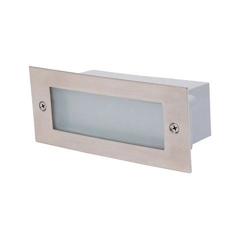 HL946L (079-015-0002) blue Светильник встраиваемый в стену уличный светодиодный Horoz Sedef, 1 лампа, никель с белым