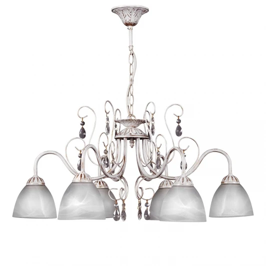 S9144-6 Люстра подвесная Day&Night, 6 плафонов, белый с золотом и прозрачным