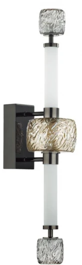 5427/28WL Бра Odeon Light Kliff 5427/28WL черный хром/белый/дымчатый/коньячный/металл/стекло/акрил LED 28W 3000K (220V)