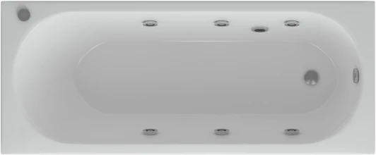 OBR170-0000010 Акриловая ванна Акватек Оберон 170 с гидромассажем и экраном