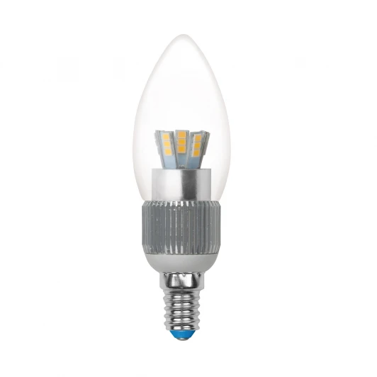 LED-C37P-5W/NW/E14/CL/DIM ALC03SL пластик Лампочка светодиодная свеча прозрачная E14 5W 4500K Uniel LED-C37P-5W/NW/E14/CL/DIM ALC03SL