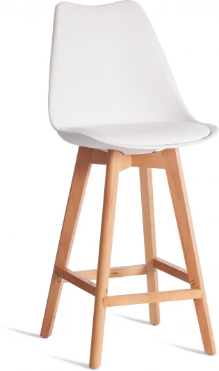 24534 Стул барный TULIP BAR (mod. C1014H-1) / 2 шт. в упаковке Tetchair (Пластик,Дерево/Белый) арт. 24534