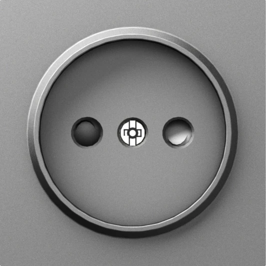 DE21637 Накладка для розетки без заземления, со шторками 16A 250 В~, сталь IP30 Donel A07 DE21637