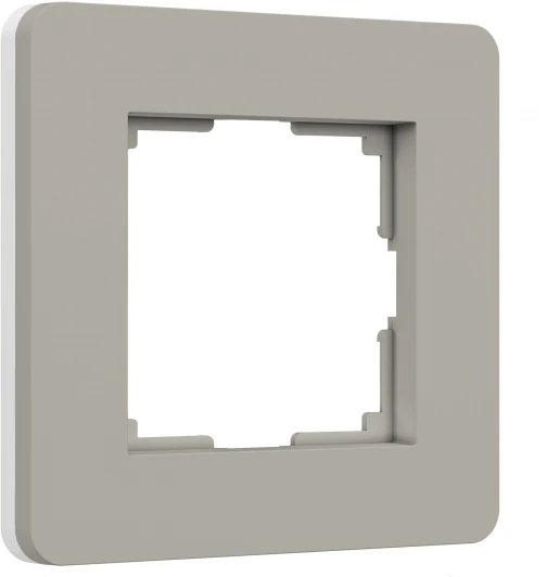 W0013067 Рамка на 1 пост (дымчатый/белый, soft-touch) Werkel W0013067 (a067259)