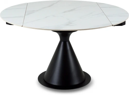 926809 Раскладной обеденный стол Pion ОГОГО Обстановочка! (Керамика/Белый,Черный) арт.926809