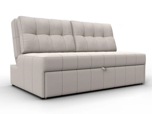 134931 Диван прямой Лига-107 (140) (ЛДСП,Брус,Фанера,Замша/Бежевый) Лига Диванов 134931