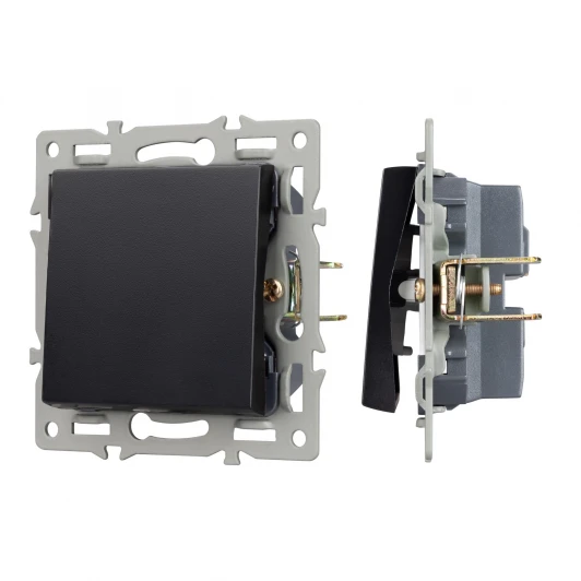 043715 Механизм выключателя одноклавишный проходной SWT-MKP1-PL-BK (250V, 16A) (Arlight) 043715