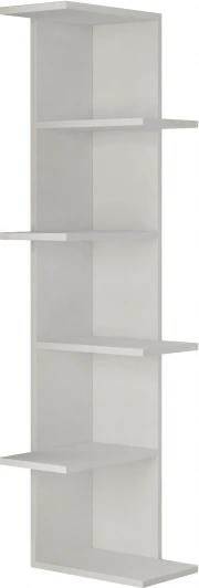 LEV00707 Стеллаж Угловые SASO CORNER BOOKCASE (ЛДСП/Белый) LEVE