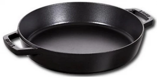12232623 Сковорода круглая, 26 см, с чугунными ручками, черная 12232623 Staub