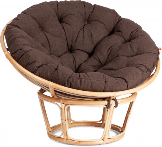 13763 Кресло "PAPASAN ECO"  P115-1/SP STD / c подушкой, ремешками (Светлое дерево)