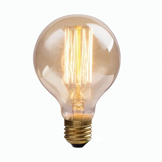 ED-G80-CL60 Лампочка накаливания E27 60W 220V 350 lm 2700K теплое свечение Arte Lamp Bulbs ED-G80-CL60