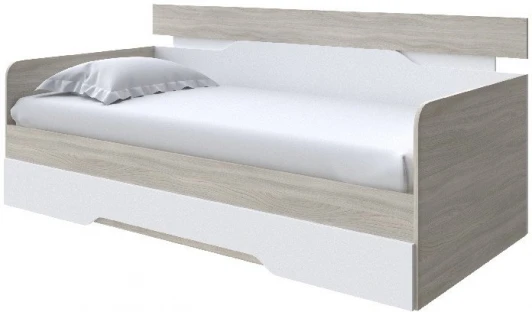 2019767 Без бренда Кровать-Софа Milton (ЛДСП Ясень Шимо Светлый/Белый) 80x190