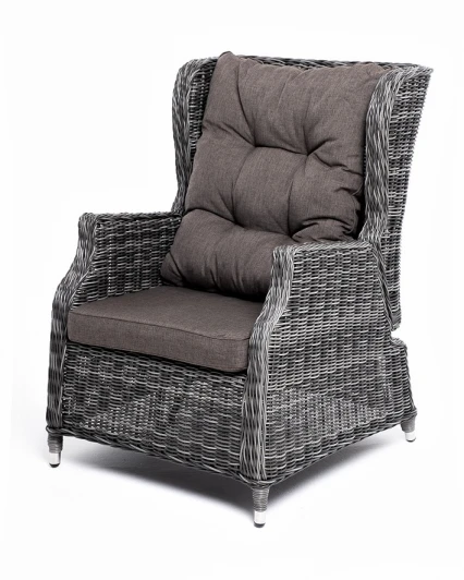 YH-C1543D graphite "Форио" кресло раскладное плетеное, цвет графит 4SIS арт.УТ-00003123