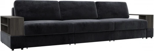 129085 Диван прямой с 2 полками Лига-055 НПБ Лонг Лига Диванов (Велюр) арт.129085