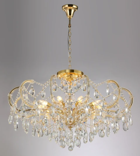 HOLLYWOOD SP-PL10 GOLD D1000 Подвесная люстра Crystal Lux Hollywood SP-PL10 GOLD D1000