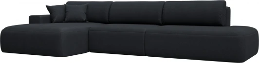 127758L Диван угловой Лига-036 НПБ Модерн Лонг левый угол Лига Диванов (Замша) арт.127758L