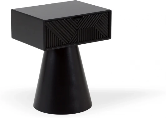 902044 Тумба прикроватная Parex ОГОГО Обстановочка! (МДФ/Черный) арт.902044