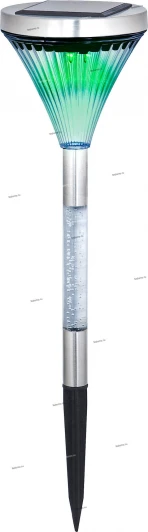 33849 Садовая фигура на солнечных батареях светодиодная Globo Solar, 1 плафон, алюминий, прозрачный