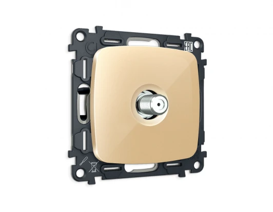 MO613050 Комплект механизма ТВ-розетки SAT встраиваемый (шампань) Ambrella Volt QUANT MO613050