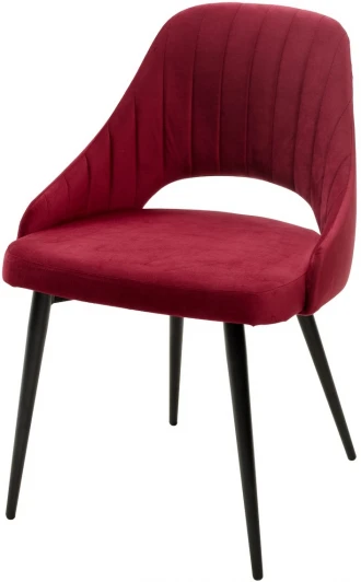 461MC03510 Обеденный стул M-City FANTINE-LS ВИННЫЙ #16, велюр / черный каркас
