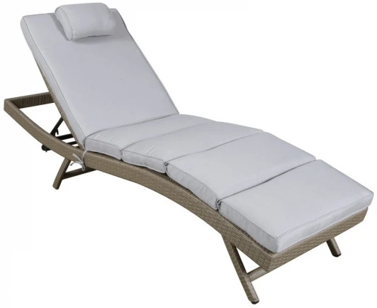 GFCA200-A "Лиссабон" шезлонг из искусственного ротанга, цвет соломенный 4SIS арт.УТ-00000520