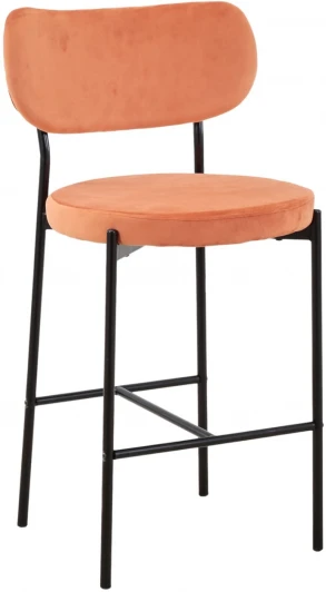 УТ000028062 Стул полубарный Stool Group Барбара велюр терракотовый УТ000028062