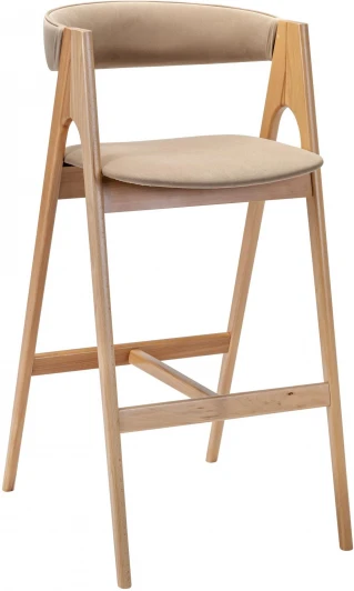400217210h_diagbeige_natur Кресло барное Kaede Beige/натур R-Home арт.400217210h_diagbeige_natur