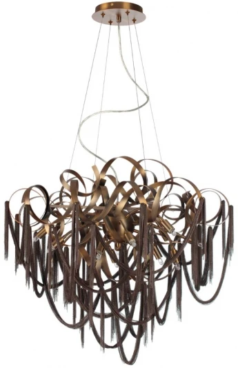 5066/12 Подвесная люстра Odeon Light Chainy 5066/12 античн.бронза/коричневый/металл/металл G9 12*40W (220V, на тросе)