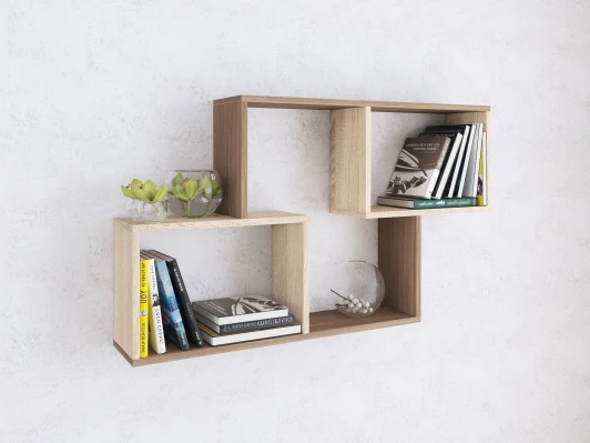 00-00003584 Полка ТЭКС навесная ПН-3, ясень шимо/дуб сонома