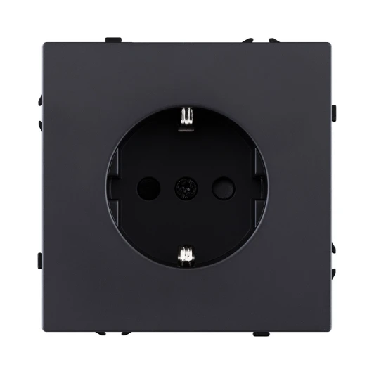 EC-014BK Розетка штепсельная SCHUKO 16A/250 В черный матовый Kollinger Eclipse EC-014BK