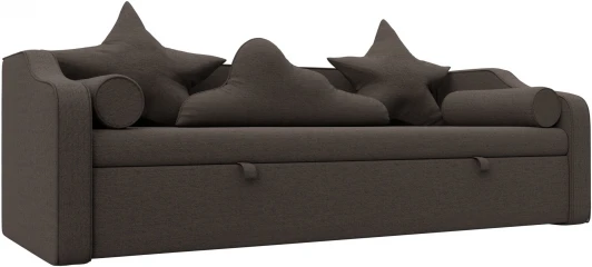 123680 Диван детский прямой Рико (Коричневый/Рогожка) Лига Диванов арт.123680