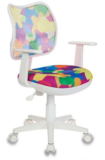 CH-W797/ABSTRACT Кресло детское Бюрократ CH-W797 мультиколор Abstract сетка/ткань крестовина пластик пластик белый