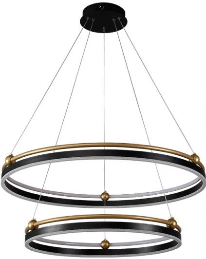 FERNANDO SP123W LED D600+800 BLACK/GOLD Подвесной светильник Crystal Lux Fernando FERNANDO SP123W LED D600+800 BLACK/GOLD