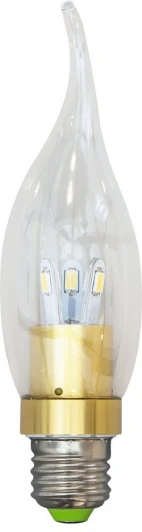 25281 Лампочка светидиодная свеча на ветру прозрачная E27 3,5W 220V 300 lm 2700K теплый свет Feron 25281